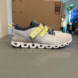 On Running Athletic Shoes - Gray and Yellow